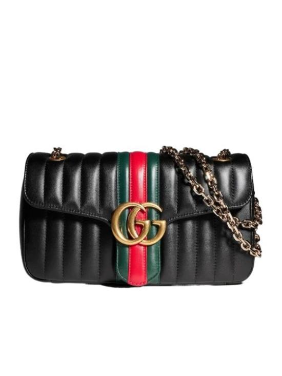 26FW 구찌 제트 세트 GG 마몽 미디움 숄더백 A005XWAAG8N 1068 BLACK