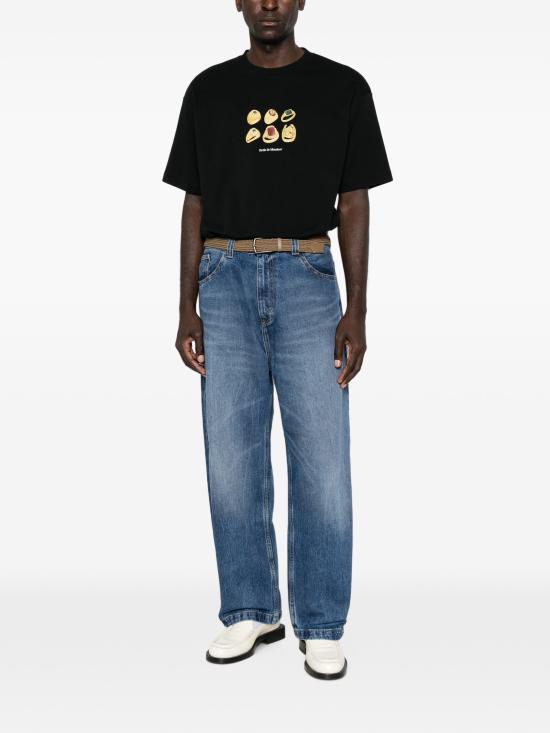 26FW 드롤드무슈 반팔 티셔츠 MTS341CO002 BL BLACK - DROLE DE MONSIEUR