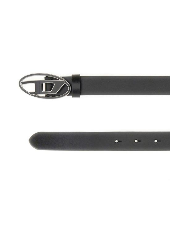 26FW 디젤 B-1DR 오벌 버클 레더 벨트 X09716P1245T8013 BLACK - DIESEL