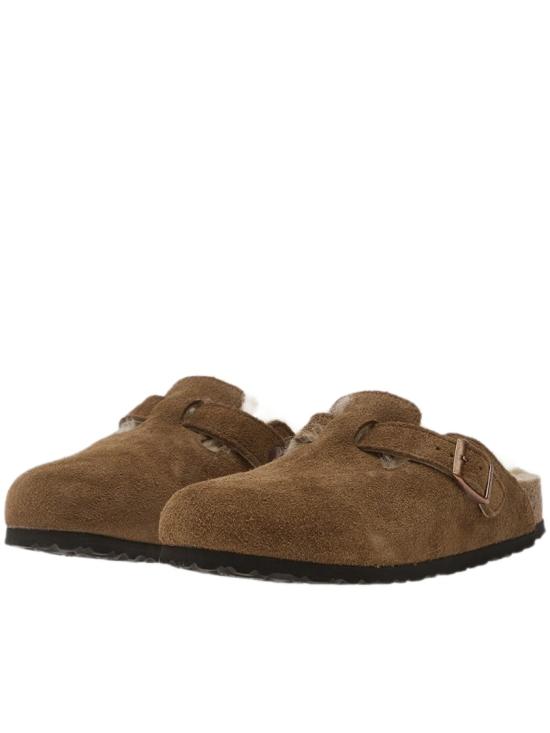 26FW 버켄스탁 보스턴 시어링 스웨이드 뮬 1032432 Grey - BIRKENSTOCK