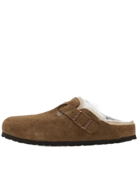 26FW 버켄스탁 보스턴 시어링 스웨이드 뮬 1032432 Grey - BIRKENSTOCK