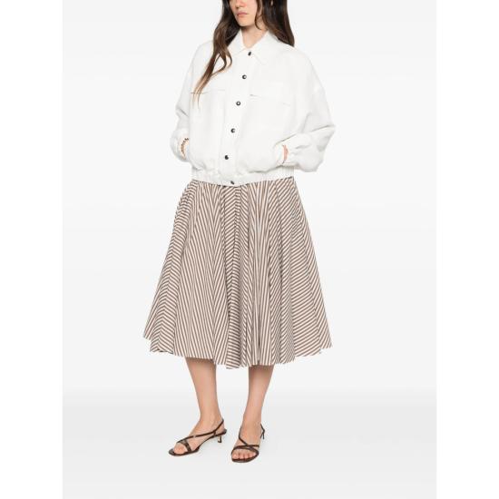 27SS 브루넬로 쿠치넬리 봄버 자켓 MH126B3K06 C600 WHITE BROWN - BRUNELLO CUCINELLI