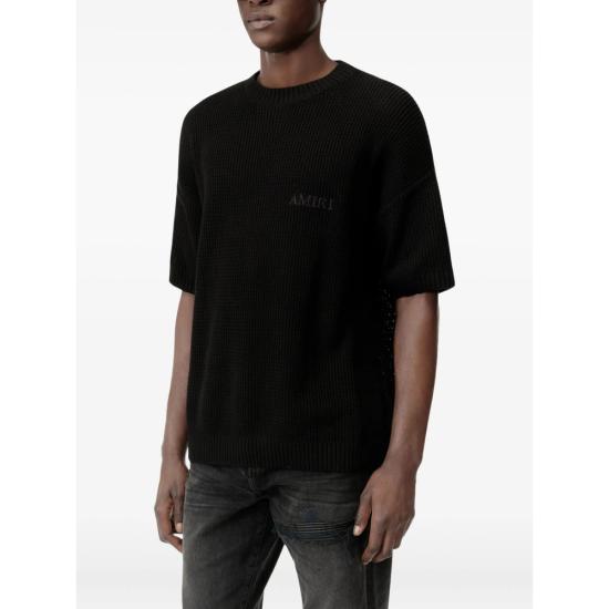 27SS 아미리 탑 AMKNTE1052 001 BLACK - AMIRI