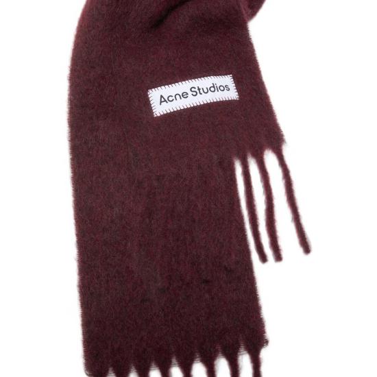 26FW 아크네 스튜디오 벨리 스키니 모헤어 머플러 CA0443 BURGU RED - ACNE STUDIOS