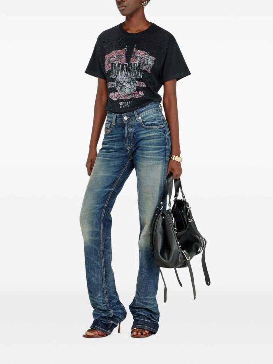 26FW 디젤 크리스탈 그래픽 반팔 티셔츠 A259320NIBL9XX BLACK - DIESEL