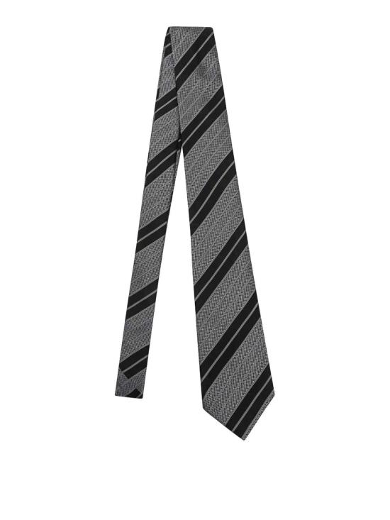 26FW 생로랑 넥타이 8249453Y0021063 BLACK