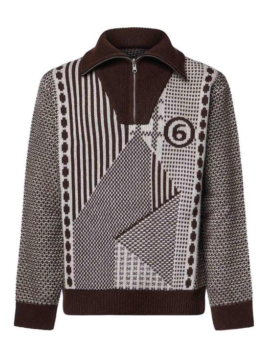 26FW MM6 메종마르지엘라 폴로 티셔츠 SH2GL0015M13354001J BROWN
