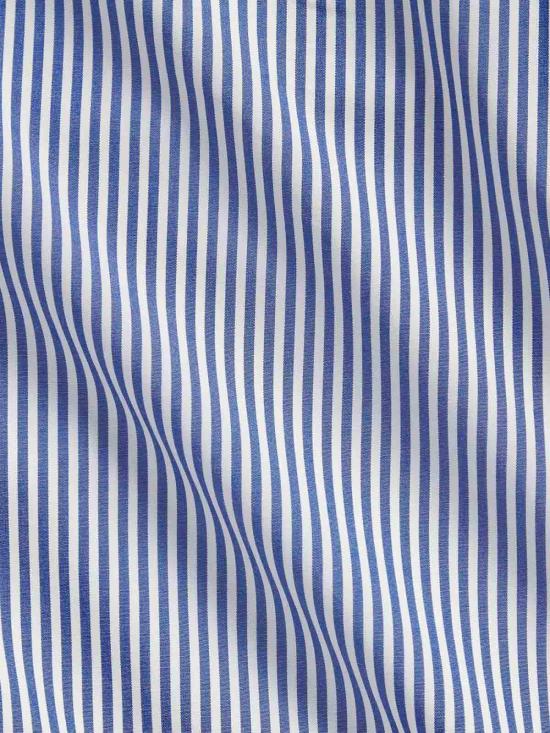 26FW 폴로 랄프로렌 커스텀핏 코튼 포플린 스트라이프 셔츠 710929346508 DARK BLUE - POLO RALPH LAUREN