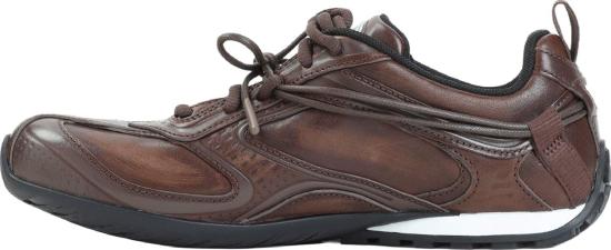  발렌시아가 레이더 가죽 스니커즈 865704WSTVL2010BROWNBLACK DIVERS - BALENCIAGA