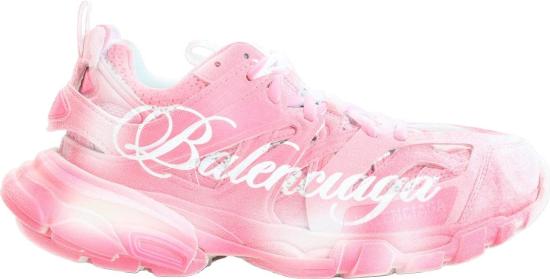  발렌시아가 트랙 스텐실 로고 스니커즈 542436WTKIS5090PINKWHITE DIVERS - BALENCIAGA