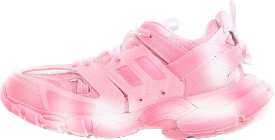  발렌시아가 트랙 스텐실 로고 스니커즈 542436WTKIS5090PINKWHITE DIVERS - BALENCIAGA