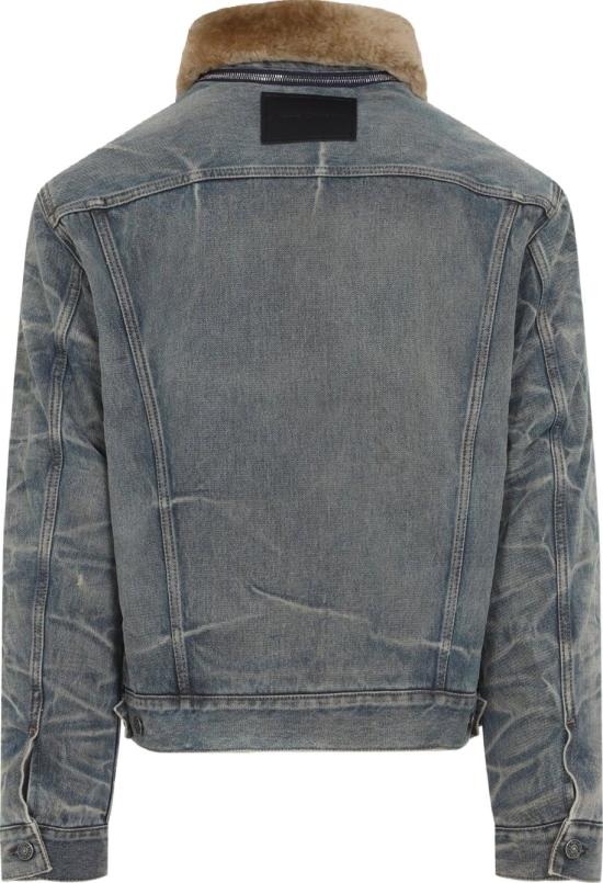 26FW 아크네 스튜디오 퍼 칼라 데님 재킷 B90899AUZMIDBLUE DIVERS - ACNE STUDIOS