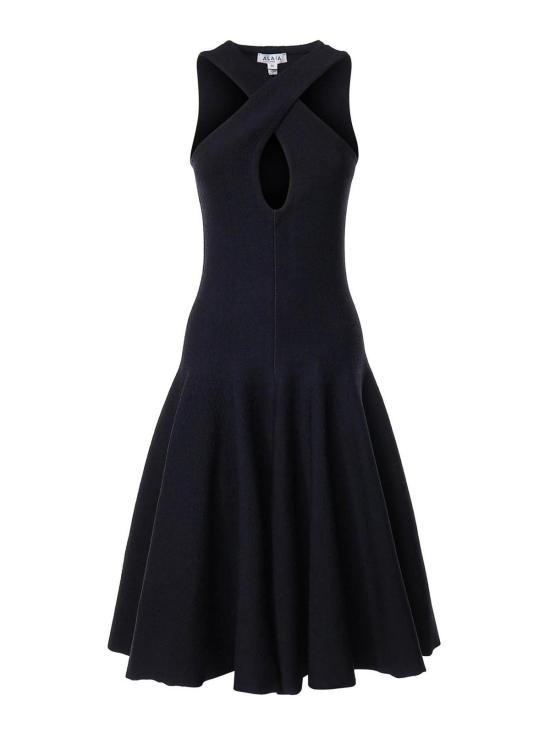 26FW 알라이아 미디 스커트 AA9R3117K212D537 DARK BLUE