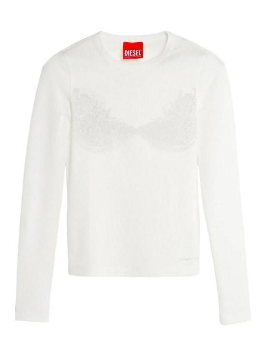 26FW 디젤 디보어 레이스 이펙트 티셔츠 P017990SPFB100 WHITE