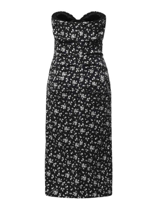 26FW 돌체앤가바나 미디 원피스 F633DTFSAGUHN6JU BLACK - DOLCE & GABBANA