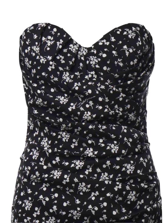 26FW 돌체앤가바나 미디 원피스 F633DTFSAGUHN6JU BLACK - DOLCE & GABBANA