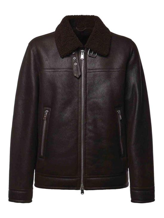 26FW 돈답 가죽 자켓 JU026PL0547UXXX737 BROWN