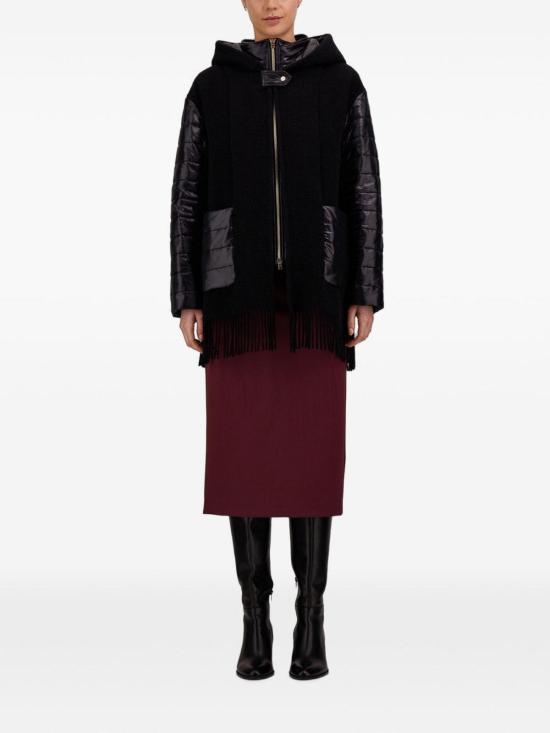 26FW 에르노 캐시미어 블렌드 울트라라이트 프린지 케이프 코트 GC000625D333959300 BLACK - HERNO