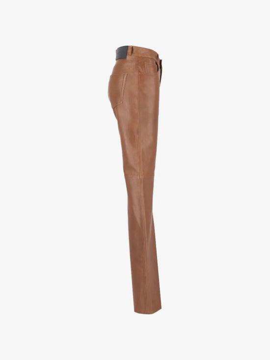 26FW 하이쿠레 가죽 팬츠 HEW03338PL008TPC0081 BROWN - HAIKURE