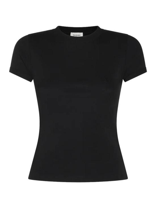 26FW 생로랑 반팔 티셔츠 869630Y38BD1000 BLACK