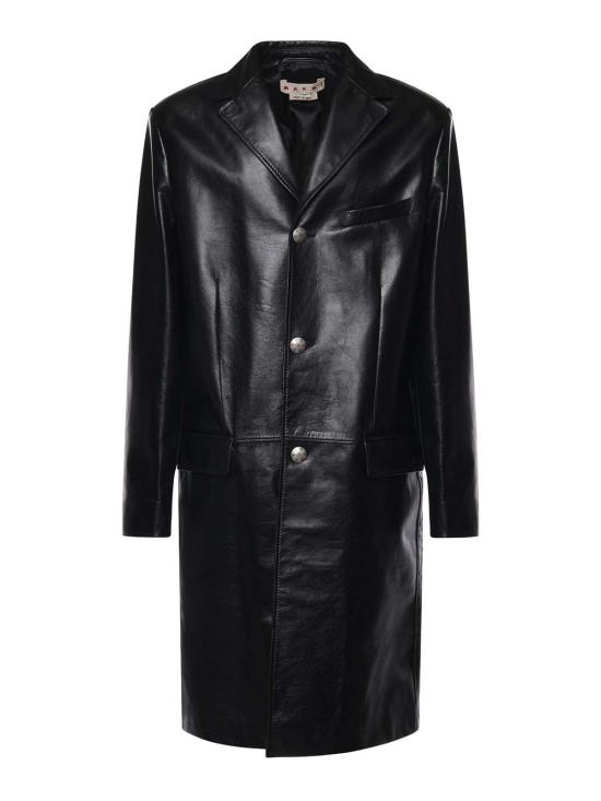 26FW 마르니 가죽 자켓 TUMY0163U0ULV89900N99 BLACK