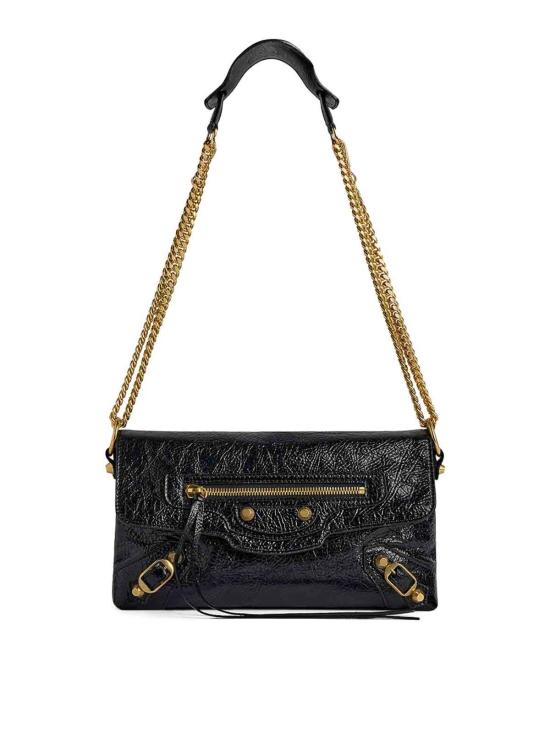 26FW 발렌시아가 르 시티 체인 파우치 아레나 레더 백 A006QB2ACR61000 BLACK