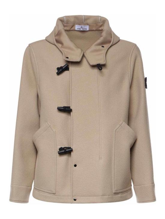 26FW 스톤 아일랜드 헤비 멜톤 울 캐시미어 쇼트 파카 L2S154100039S0453V0094 BEIGE