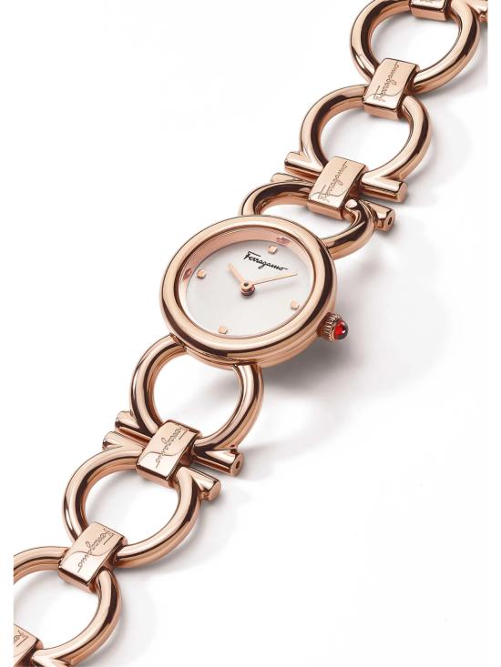  살바토레 페라가모 팔찌 페라가모 더블 간치니 브레이슬릿 쿼츠 시계 골드 - SALVATORE FERRAGAMO