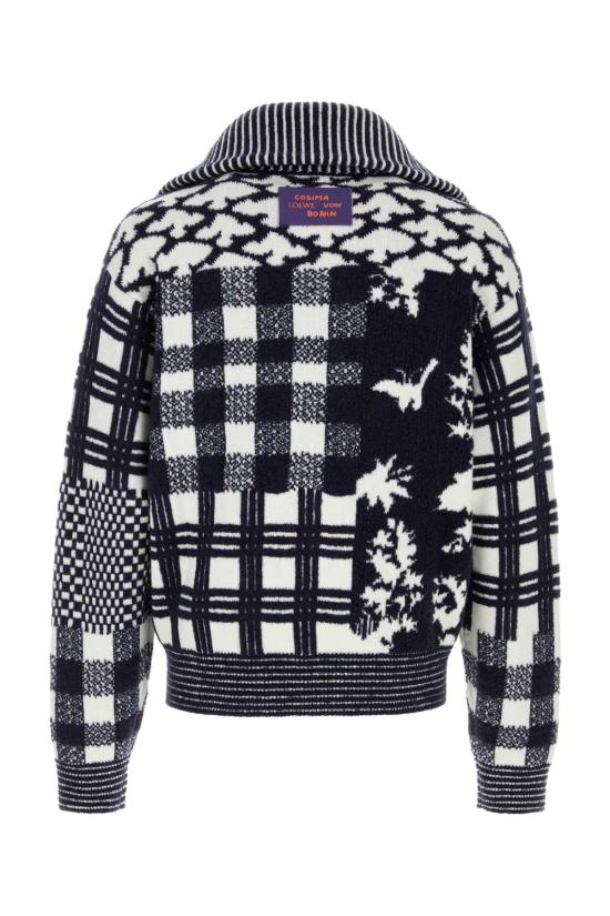 26FW 로에베 집업 니트 H526Y14KPP NAVYWHITE Printed - LOEWE