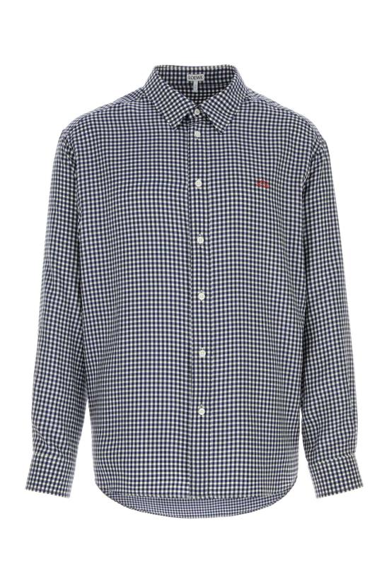 26FW 로에베 긴팔 셔츠 H526Y05WJ9 BLUEWHITE Checked