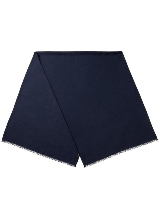 26FW 구찌 GG 울 실크 자카드 스카프 870543 4GAK34060 NAVY