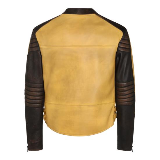 26FW 펜디 가죽 자켓 FPJ164 B1OXF1XR0 YELLOW BLACK - FENDI