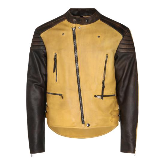 26FW 펜디 가죽 자켓 FPJ164 B1OXF1XR0 YELLOW BLACK