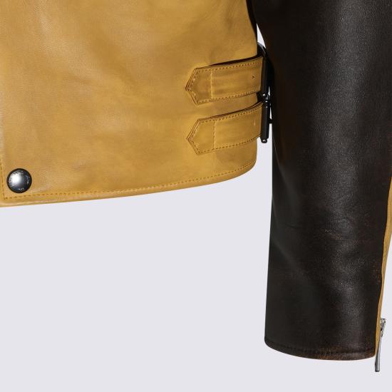 26FW 펜디 가죽 자켓 FPJ164 B1OXF1XR0 YELLOW BLACK - FENDI
