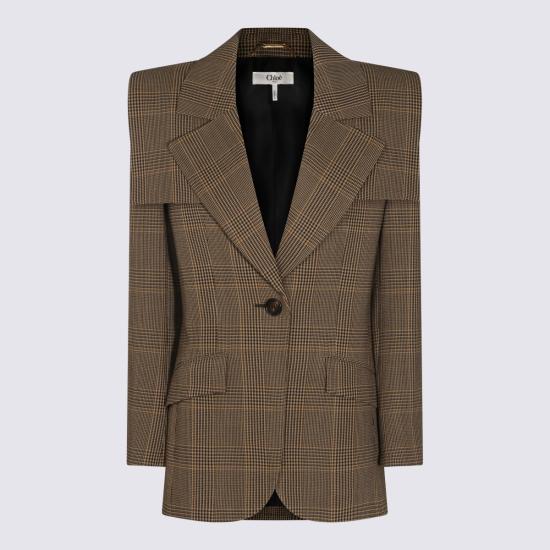 26FW 끌로에 수트 자켓 CH26WVE35171 92N BROWN BLACK - CHLOE