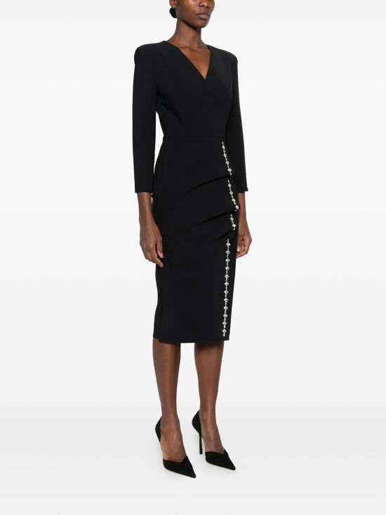 26FW 키아라보니 미디 원피스 ABCBALUBR BS 37 NERO - CHIARA BONI