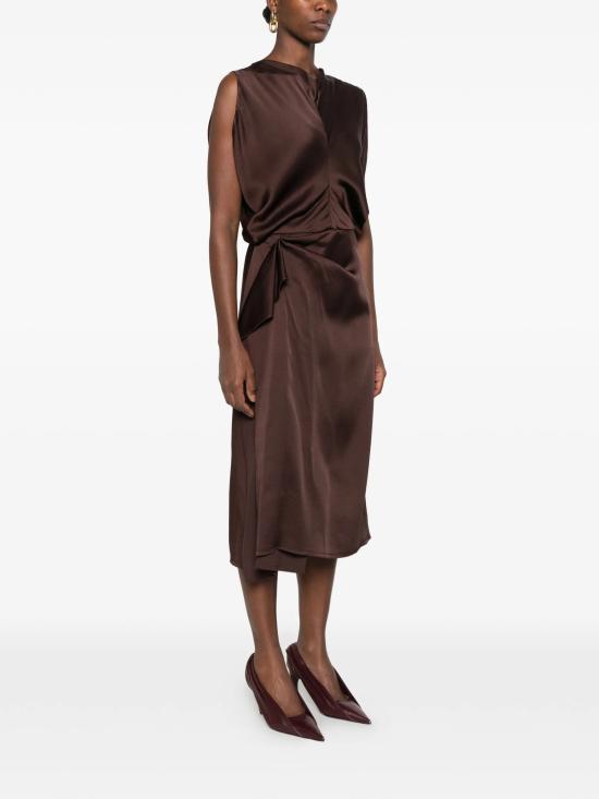 26FW 랑방 미디 원피스 RW DR0008 6390 A26 101 EBANO - LANVIN