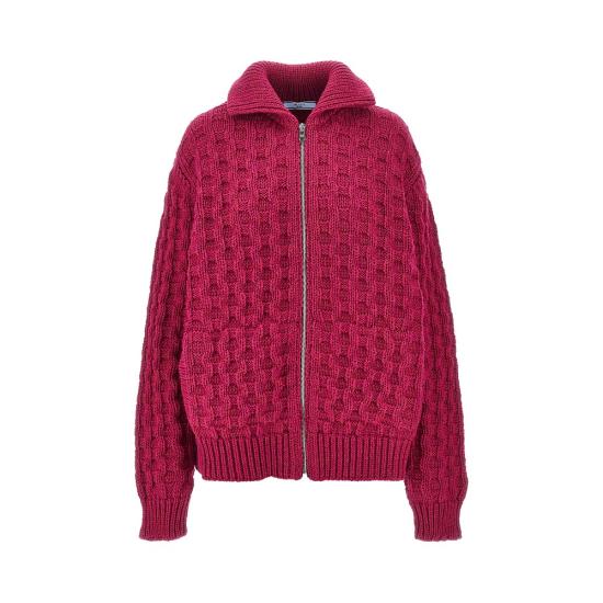 26FW 프라다 울 가디건 울 가디건 P25O59SOOO6835 Pink