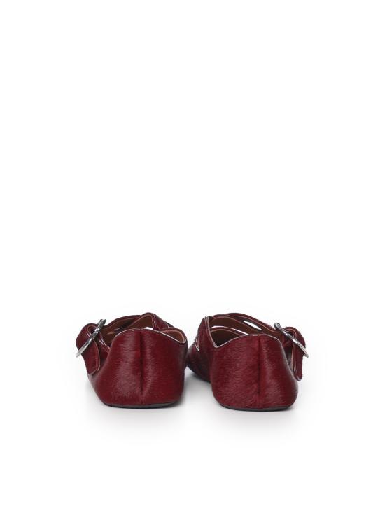 26FW 알라이아 헤어 카프 크리스크로스 발레 플랫슈즈 AA3A046I047 320 CHERRY - ALAIA