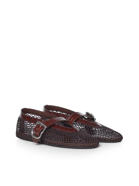 26FW 알라이아 플랫 슈즈 AA3A069I294 730 MARRON FONCE - ALAIA