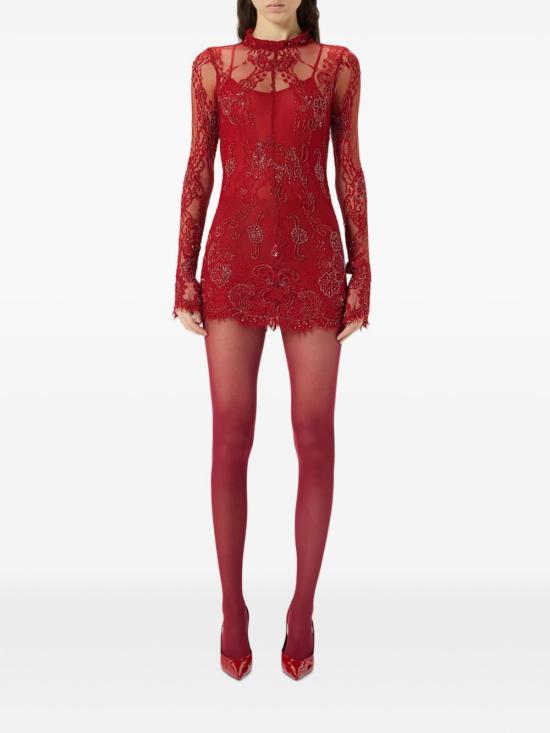 26FW 블루마린 미디 원피스 RF6062 J1616X0824 LIPSTICK RED - BLUMARINE