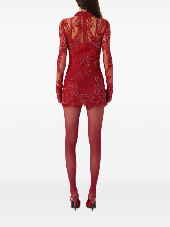 26FW 블루마린 미디 원피스 RF6062 J1616X0824 LIPSTICK RED - BLUMARINE