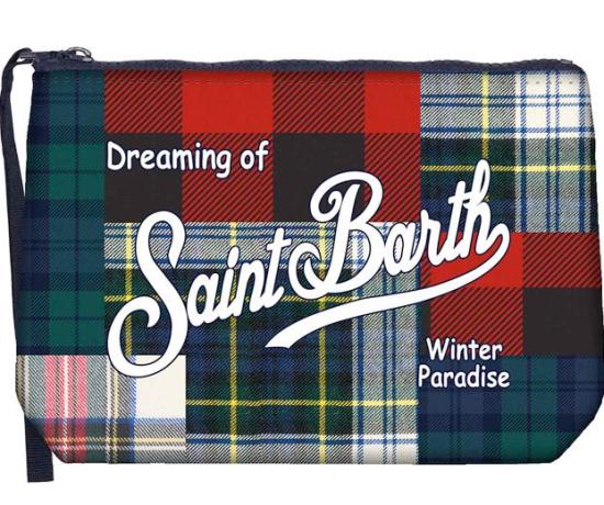 26FW 세인트바쓰 클러치/파우치 ALI0002 00910M6141 TARTAN PATCHWORK