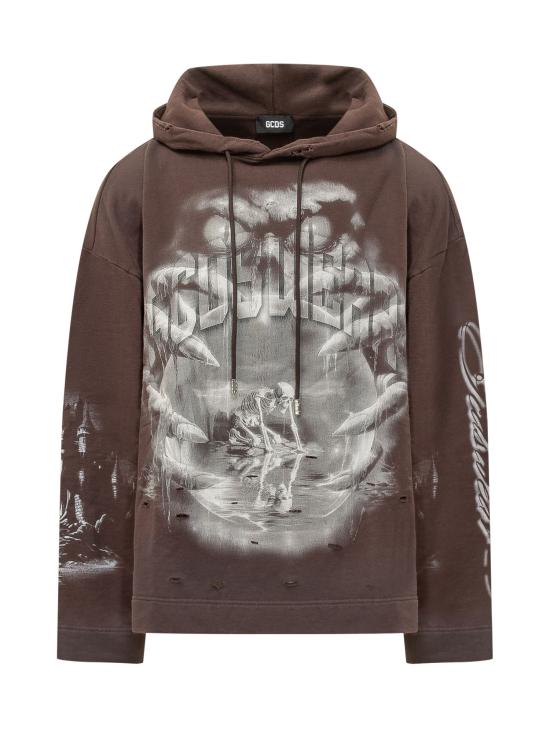 26FW 지씨디에스 후드 티셔츠 C2MBQE075F034 386U PINECONE BONE