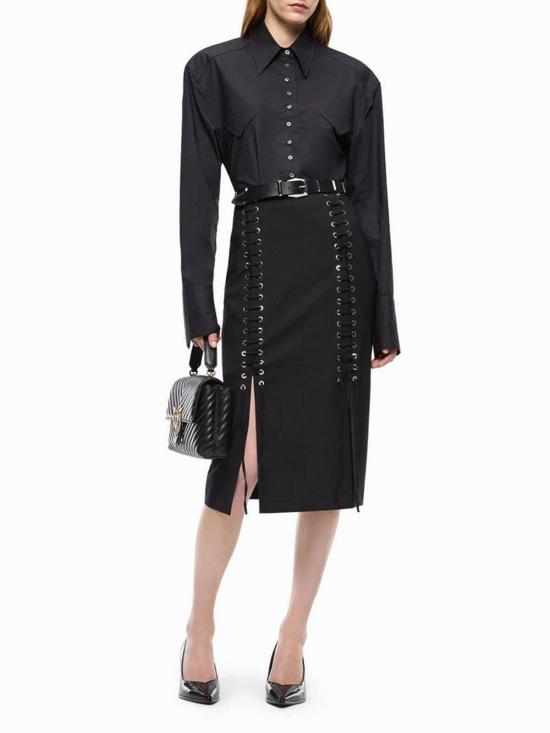 26FW 핑코 롱 스커트 107564A3G3Z99 BLACK - PINKO
