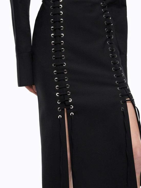 26FW 핑코 롱 스커트 107564A3G3Z99 BLACK - PINKO