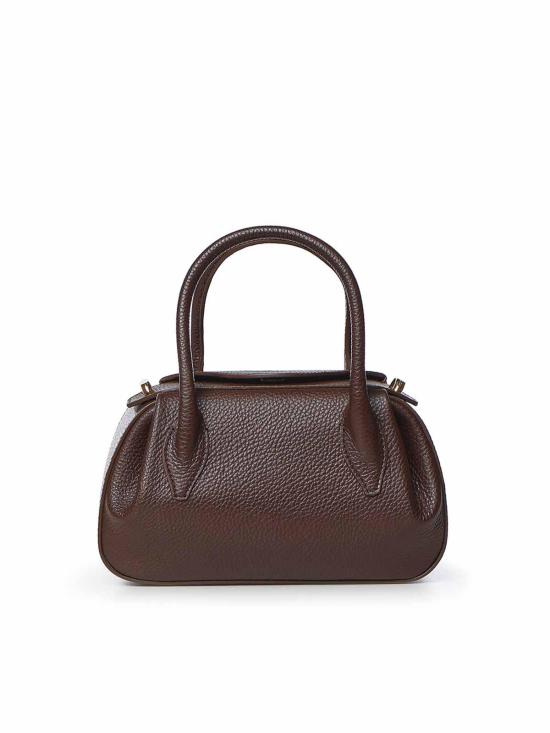 26FW 유제피 클러치/파우치 OYSTERMINIDUFFLEPEBBLEGRAINLEATHER BROWN - YUZEFI