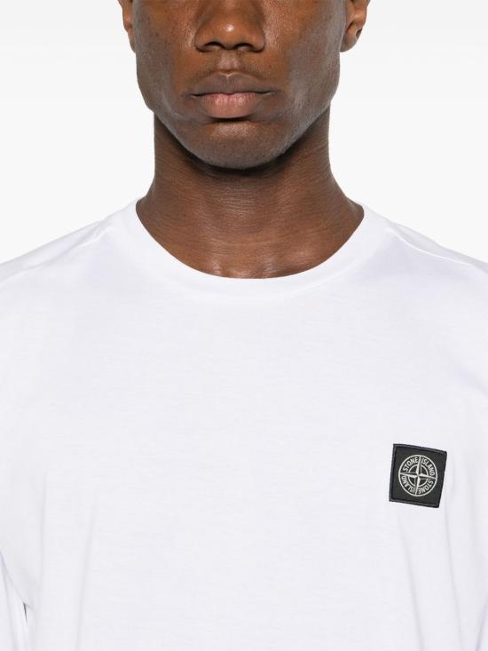 26FW 스톤 아일랜드 패치 슬림핏 롱슬리브 티셔츠 L2S152100031S0013 V0001 WHITE - STONE ISLAND