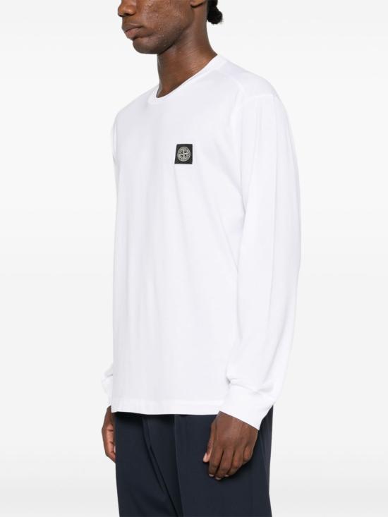 26FW 스톤 아일랜드 패치 슬림핏 롱슬리브 티셔츠 L2S152100031S0013 V0001 WHITE - STONE ISLAND