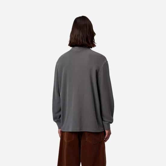 26FW 칼하트 WIP 폴로 티셔츠 I037043 89GD BLACK - CARHARTT WIP